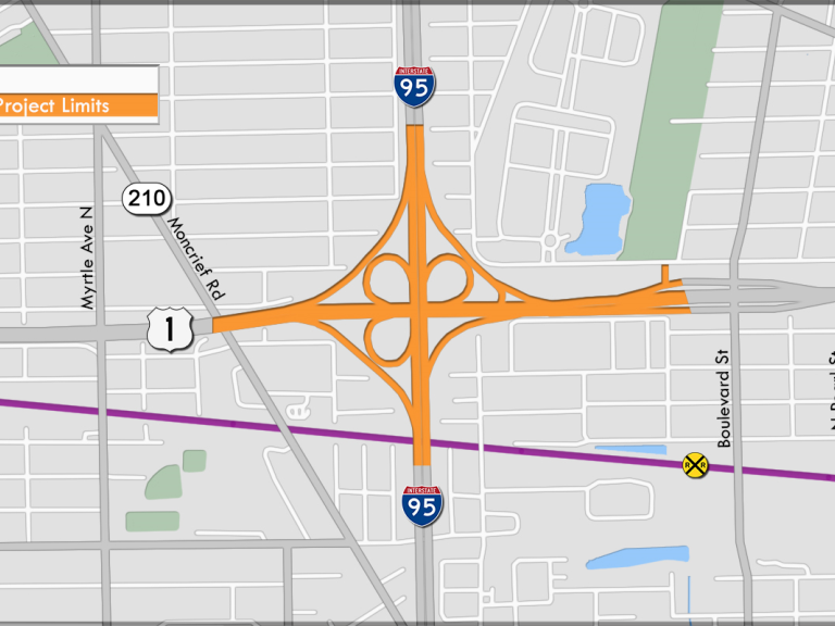 I95 and MLK Project Limits Map